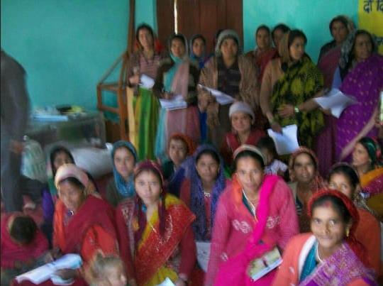 Women's group at a training session