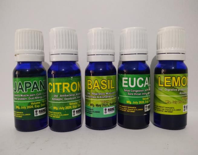 Essential oil bottles